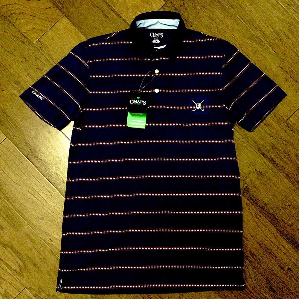 NWT - CHAPS Golf Polo Mens Small Golf Polo Shirt Chaps Womens Golf Shirt Polo - Picture 7 of 8